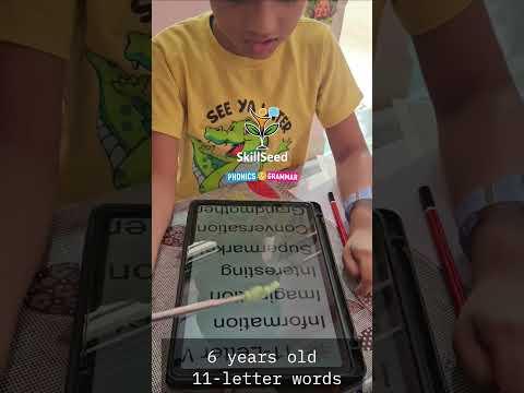 Only 6, but reading BIG 11-letter words like a little pro!